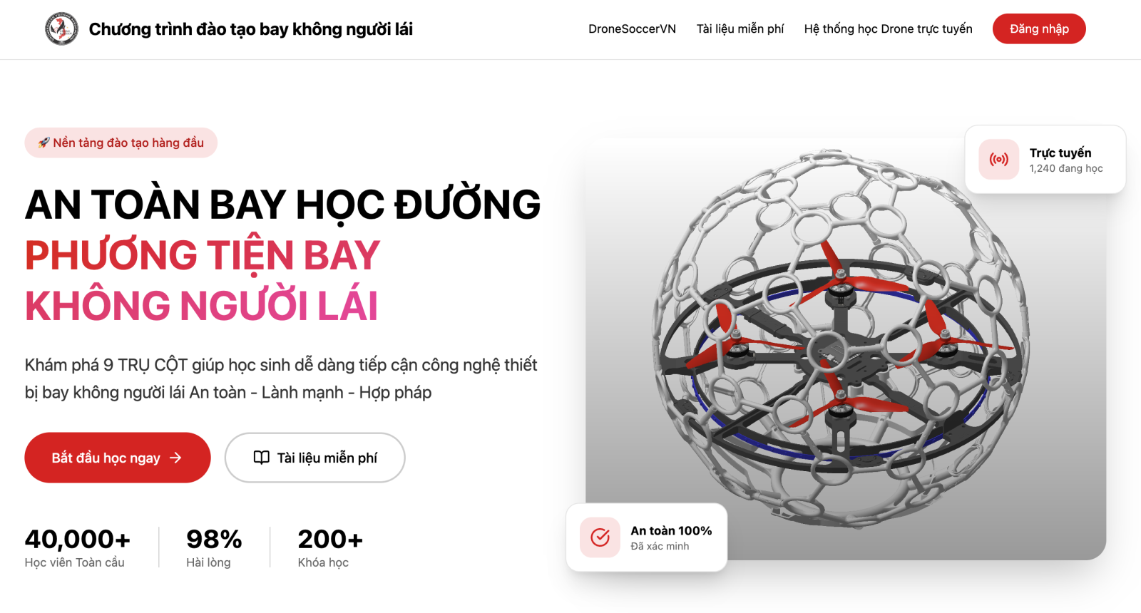 An toàn bay drone học đường
